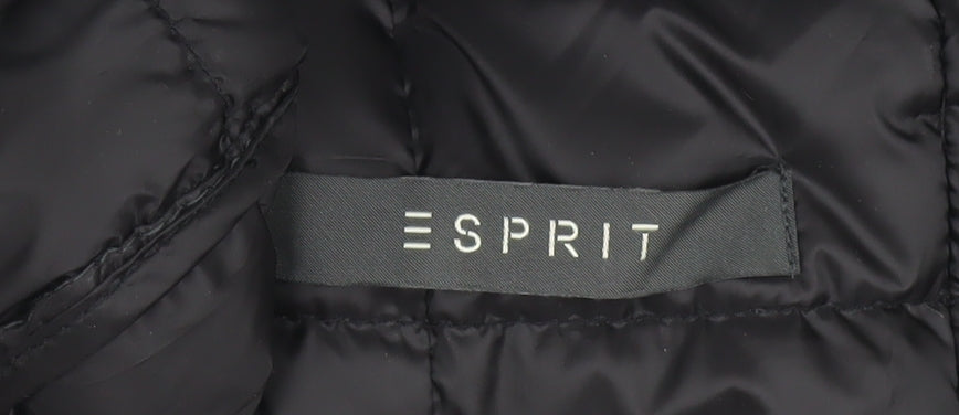 Womens UK Size 10 Esprit Black Puffer Jacket