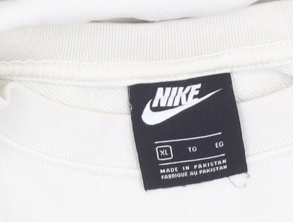 Womens UK Size XL Nike White Pullover Sweatshirt