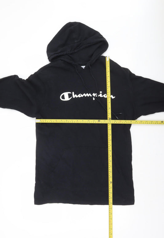 Champion Womens Black Medium Pullover Hoodie Authentic Cotton Athleticwear