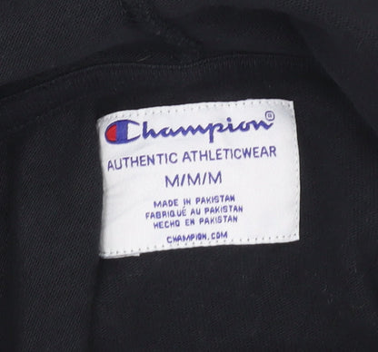 Champion Womens Black Medium Pullover Hoodie Authentic Cotton Athleticwear
