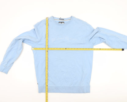 Weekend Offender Men's Blue Cotton Crew Neck Sweatshirt M