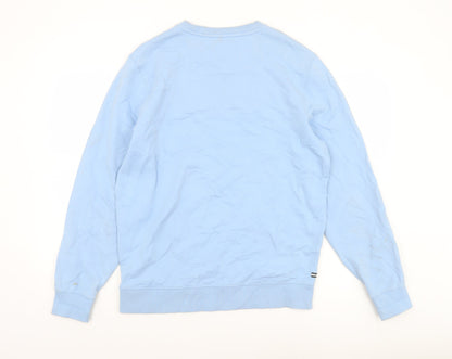 Weekend Offender Men's Blue Cotton Crew Neck Sweatshirt M