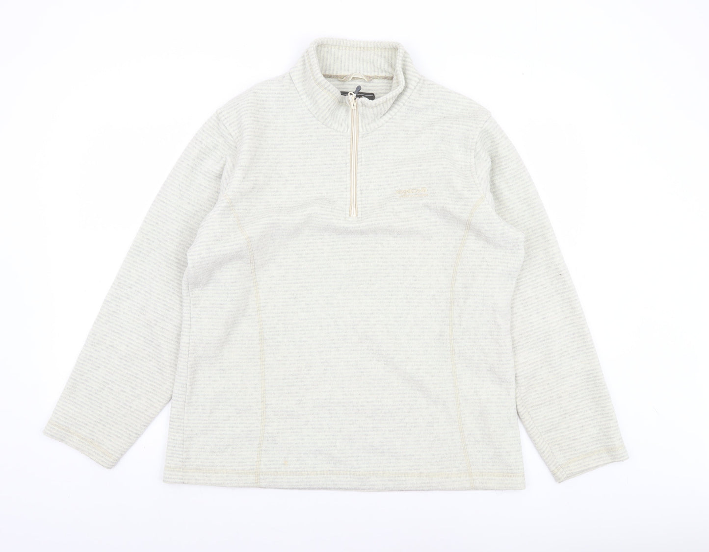 Regatta Women’s Beige 1/4 Zip Fleece Pullover UK 16 Warm Outdoor Sweatshirt