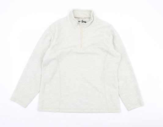 Regatta Women’s Beige 1/4 Zip Fleece Pullover UK 16 Warm Outdoor Sweatshirt