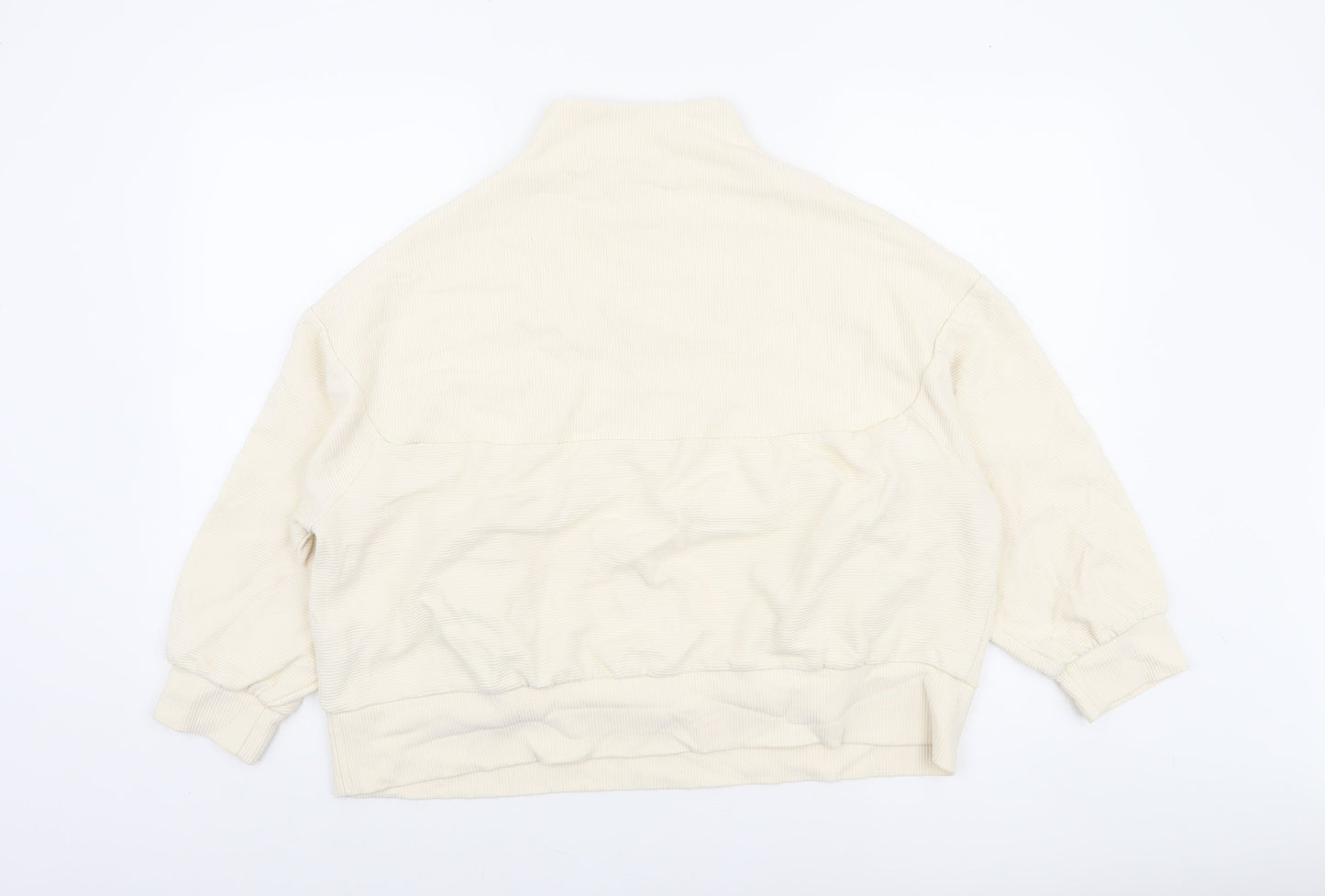 Primark Women’s Beige 1/4 Zip Pullover Sweatshirt Size 2XL Cotton Blend