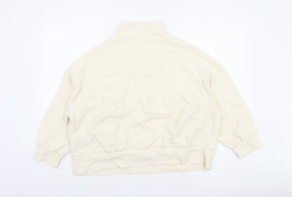 Primark Women’s Beige 1/4 Zip Pullover Sweatshirt Size 2XL Cotton Blend