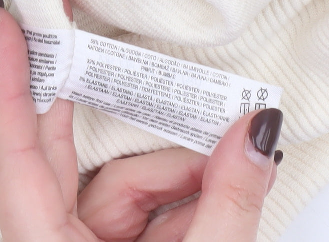 Primark Women’s Beige 1/4 Zip Pullover Sweatshirt Size 2XL Cotton Blend