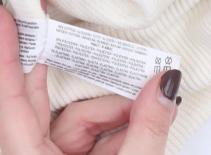 Primark Women’s Beige 1/4 Zip Pullover Sweatshirt Size 2XL Cotton Blend