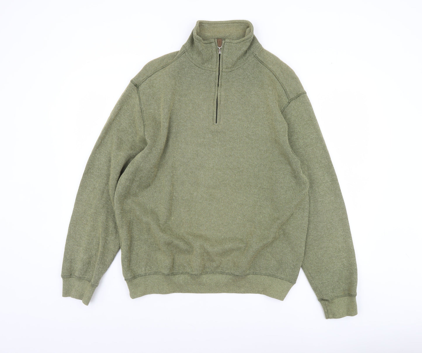 Mens UK Size M Belika Green 1/2 Zip Sweatshirt