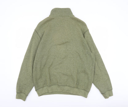 Mens UK Size M Belika Green 1/2 Zip Sweatshirt