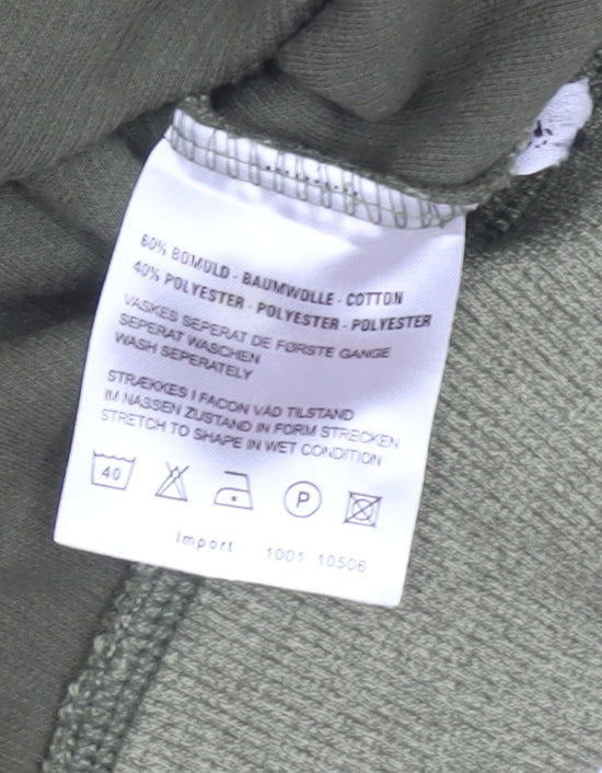 Mens UK Size M Belika Green 1/2 Zip Sweatshirt