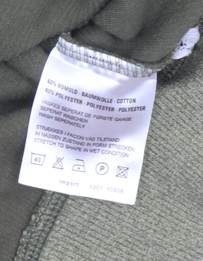 Mens UK Size M Belika Green 1/2 Zip Sweatshirt