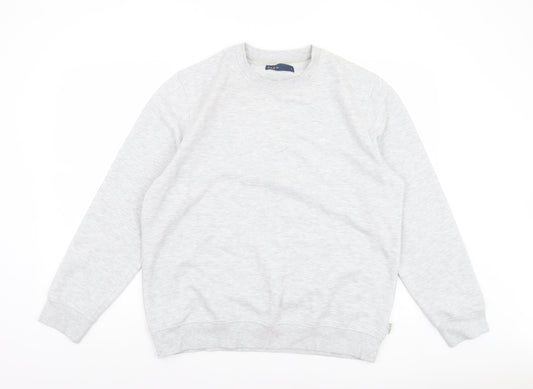 Mens UK Size L Easy Grey Pullover Sweatshirt