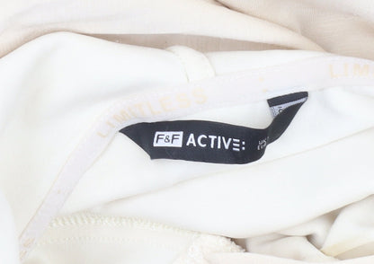 Womens UK Size M F&F Active Beige Pullover Hoodie