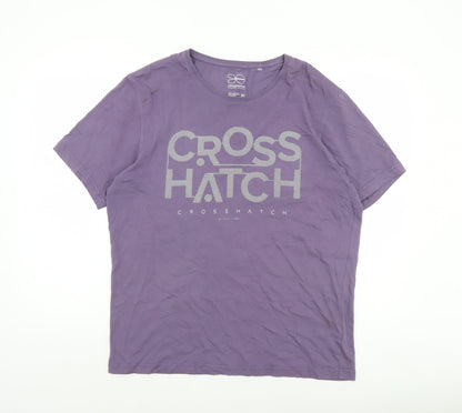 Mens UK Size XL Crosshatch Purple  T-Shirt