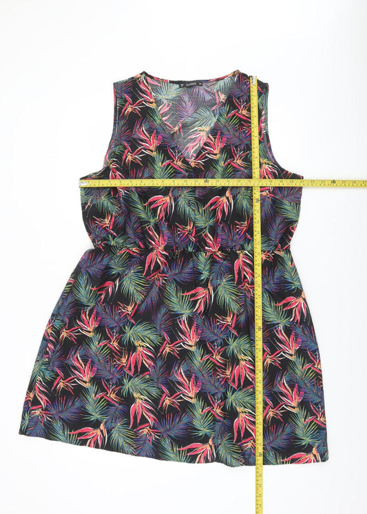 Dunnes Women’s Multicoloured Tropical V-Neck Shift Dress XL