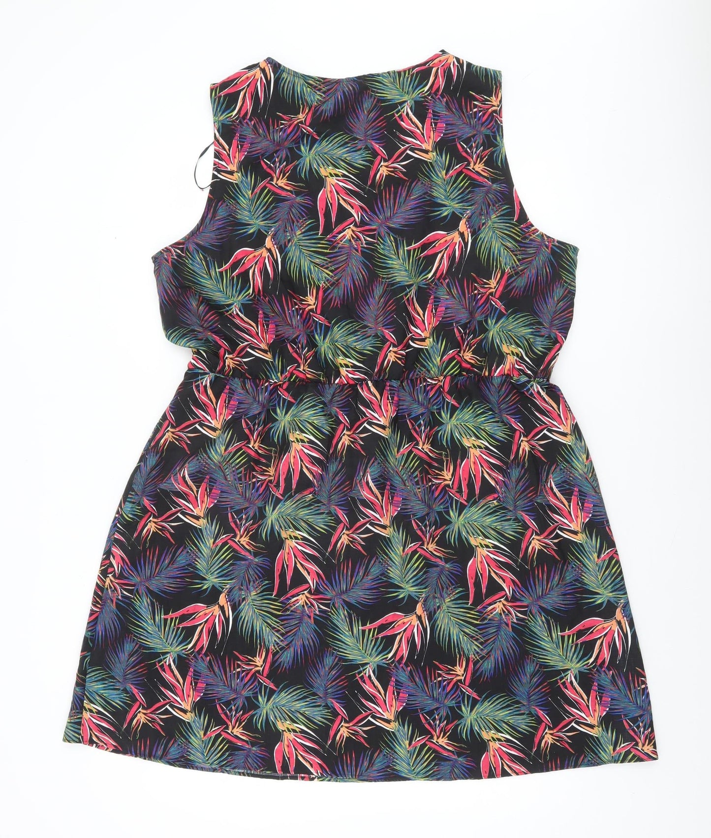 Dunnes Women’s Multicoloured Tropical V-Neck Shift Dress XL