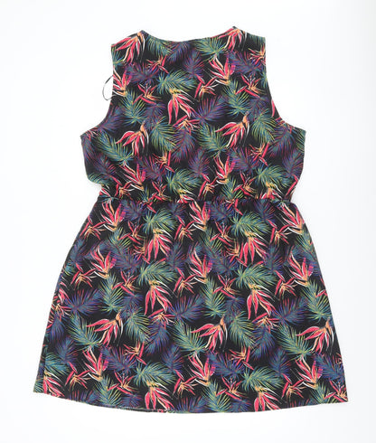 Dunnes Women’s Multicoloured Tropical V-Neck Shift Dress XL