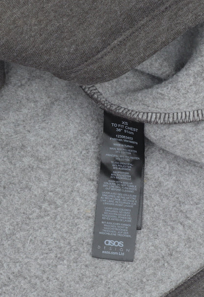 Mens UK Size XS ASOS DESIGN Brown Henley Sweatshirt