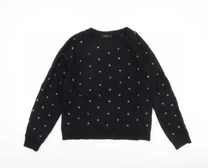 Womens UK Size M Diesel Black Pullover Sweatshirt