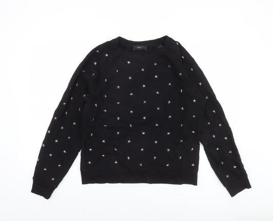 Womens UK Size M Diesel Black Pullover Sweatshirt