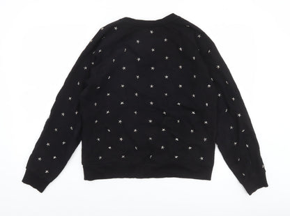 Womens UK Size M Diesel Black Pullover Sweatshirt