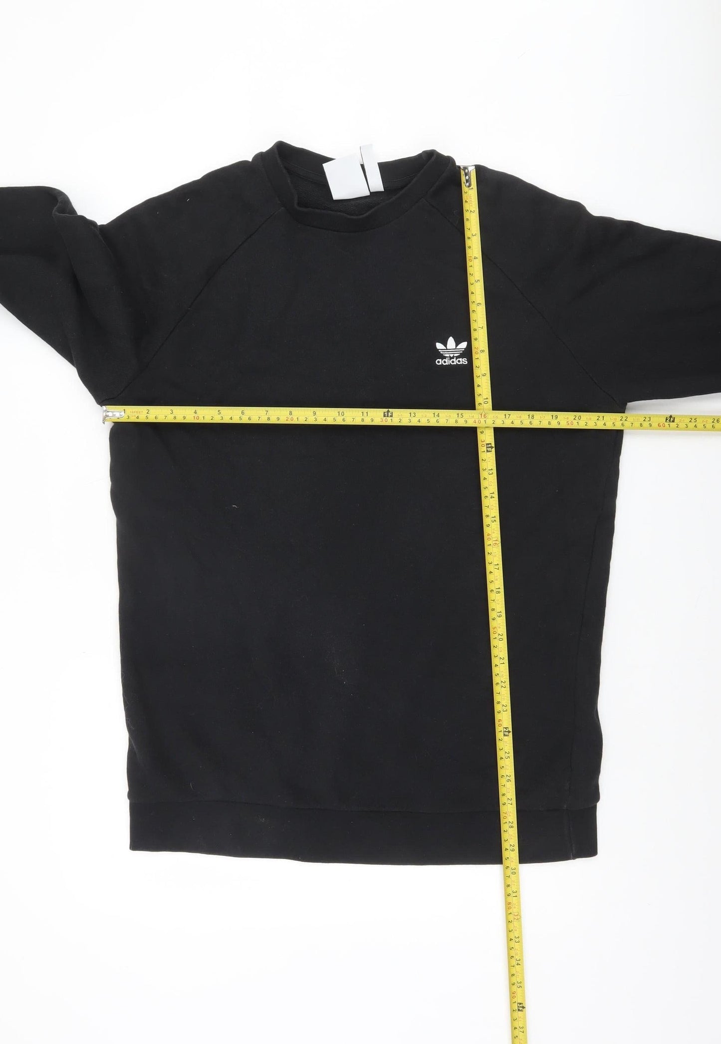 Adidas Men's Black Pullover Sweatshirt L Logo Crew Neck Fleece