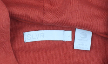 Adidas SLVR Women's Red Full Zip Hoodie Size L Cotton