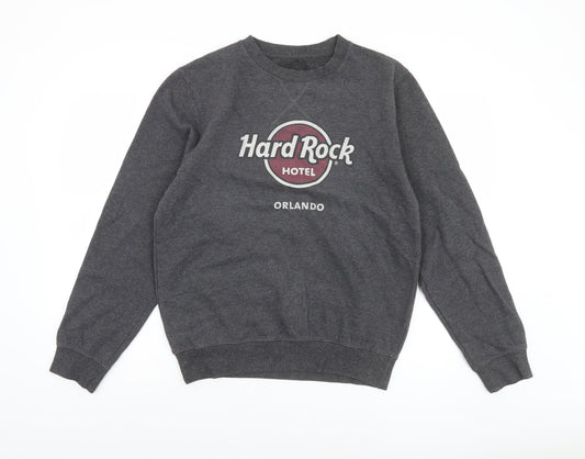 Mens UK Size M Hard Rock Hotel Grey Pullover Sweatshirt