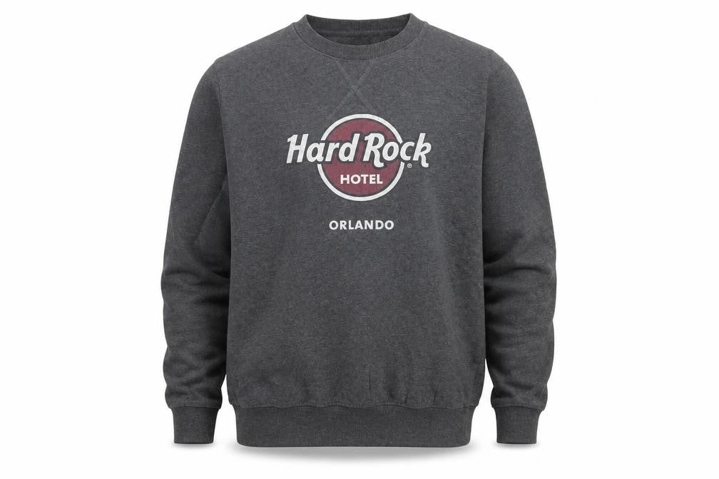 Mens UK Size M Hard Rock Hotel Grey Pullover Sweatshirt