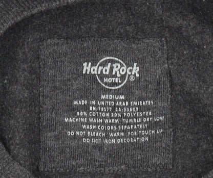 Mens UK Size M Hard Rock Hotel Grey Pullover Sweatshirt
