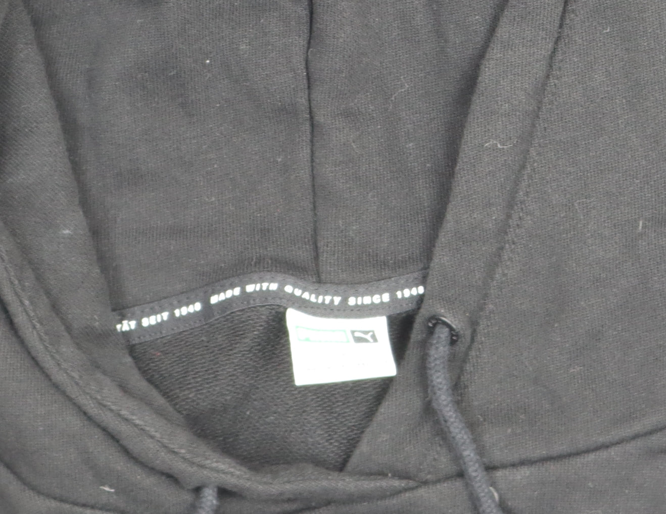 Mens UK Size L PUMA Black Pullover Hoodie