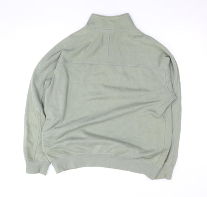 Mens UK Size L H&M Green Henley Sweatshirt