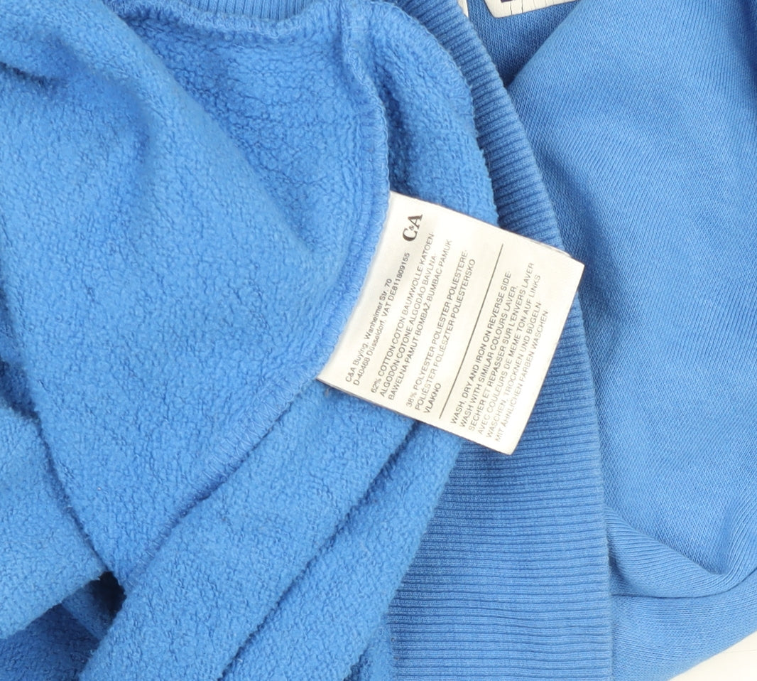 Mens UK Size S C&A Clockhouse Blue Full Zip Hoodie