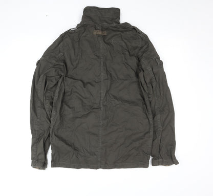 Arsenal Men's Green Cotton Military Jacket Size S Full Zip