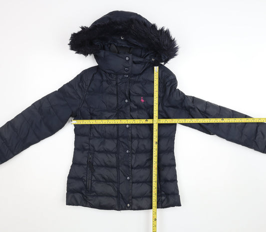 Girls UK Size 6 Jack Wills Blue Puffer Jacket