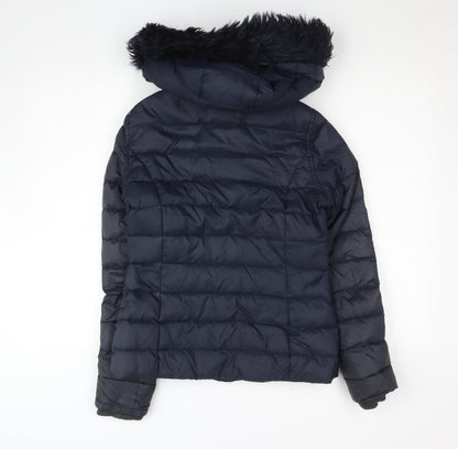 Girls UK Size 6 Jack Wills Blue Puffer Jacket