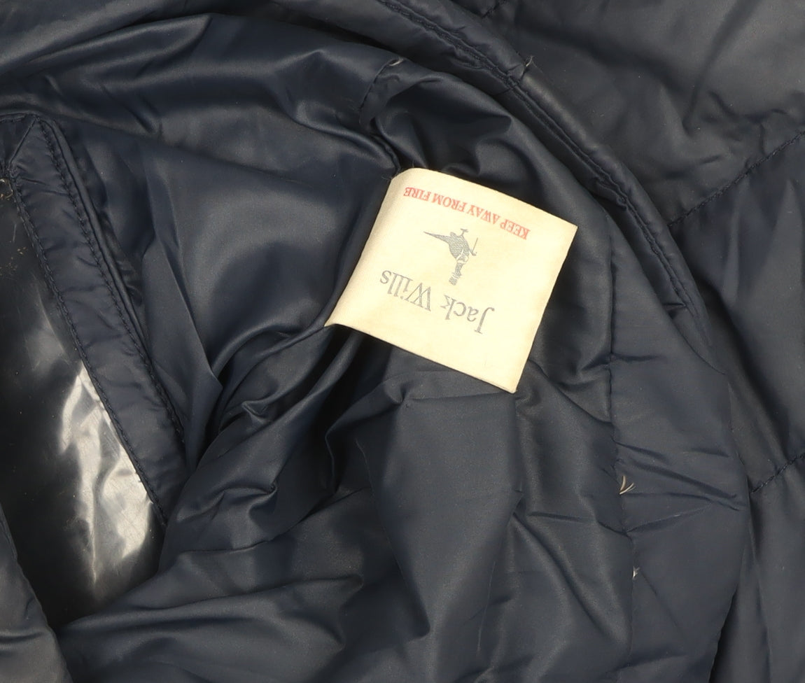 Girls UK Size 6 Jack Wills Blue Puffer Jacket