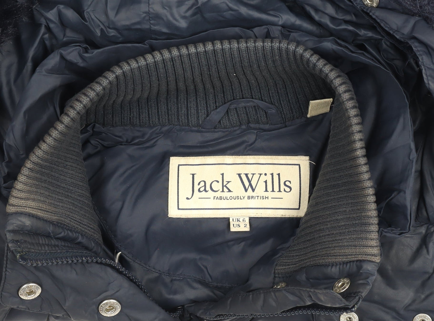 Girls UK Size 6 Jack Wills Blue Puffer Jacket