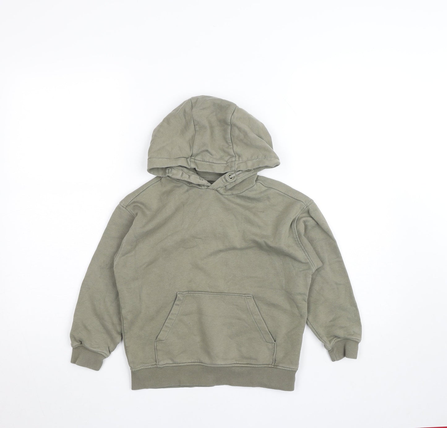 F&F Boys Green Pullover Fleece Hoodie 5-6 Years Warm Casual Jumper