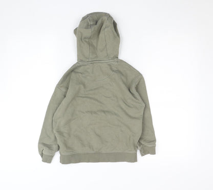 F&F Boys Green Pullover Fleece Hoodie 5-6 Years Warm Casual Jumper