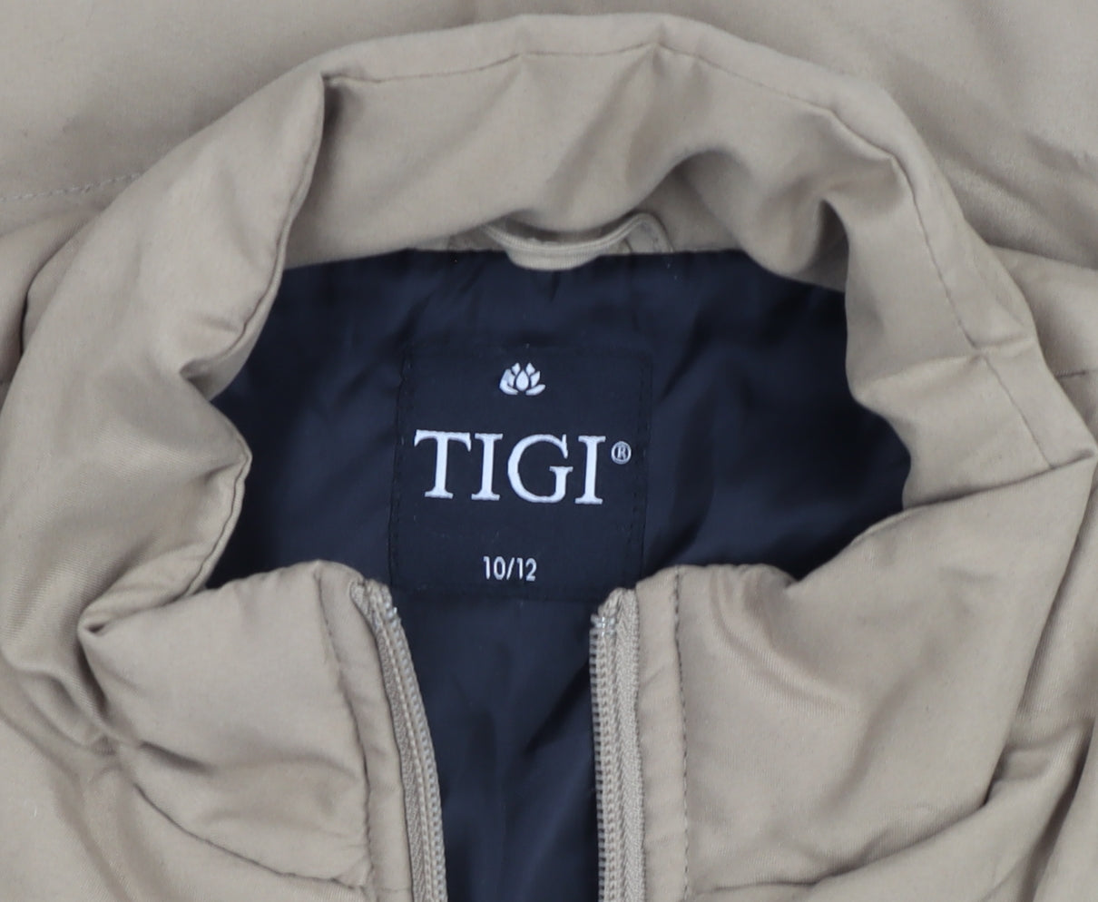 Womens UK Size 10 TIGI Beige Bodywarmer