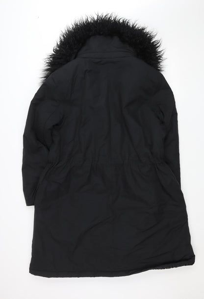 Womens UK Size M French Connection Black Parka Coat