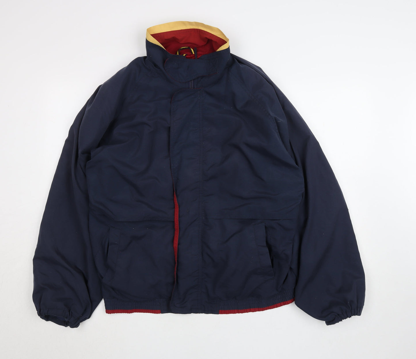 Mens UK Size L Fruit of the Loom Blue Windbreaker Coat