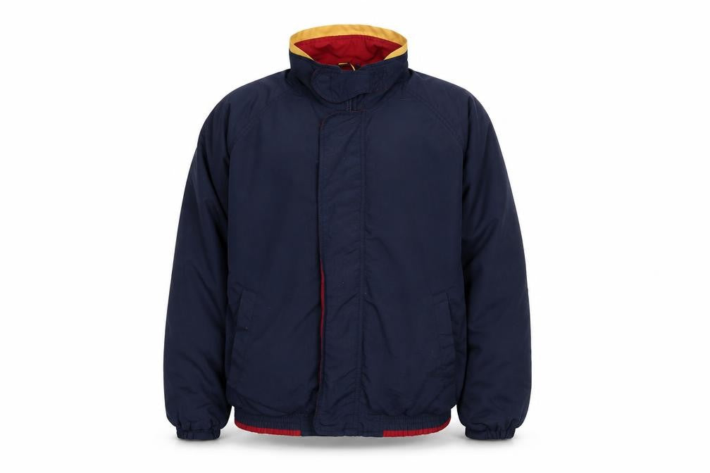 Mens UK Size L Fruit of the Loom Blue Windbreaker Coat