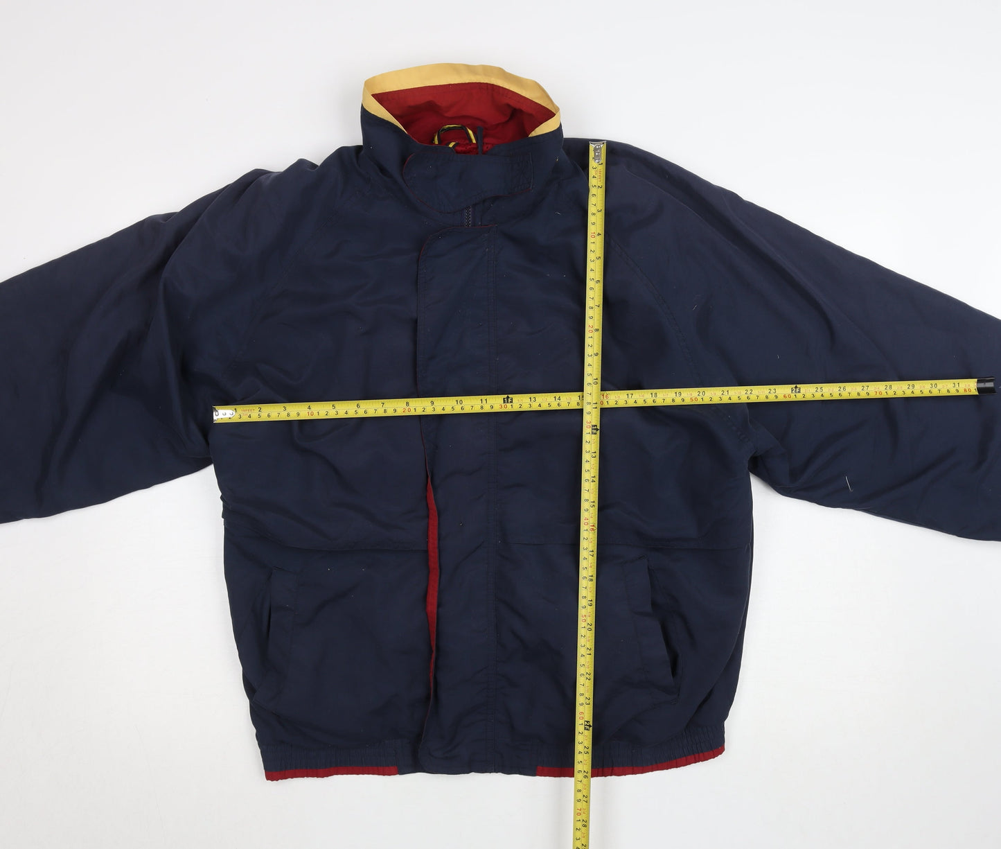 Mens UK Size L Fruit of the Loom Blue Windbreaker Coat