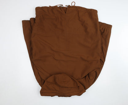 Alexon Women Brown L Parka Coat Hooded Belted Long Jacket