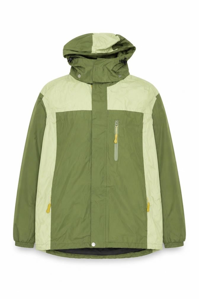 Girls UK Size L Outdoor Scene Green Windbreaker Coat
