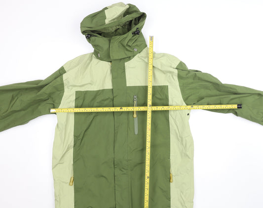Girls UK Size L Outdoor Scene Green Windbreaker Coat