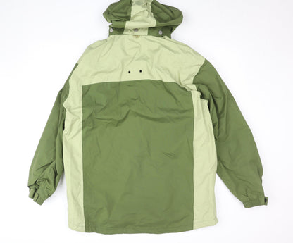 Girls UK Size L Outdoor Scene Green Windbreaker Coat